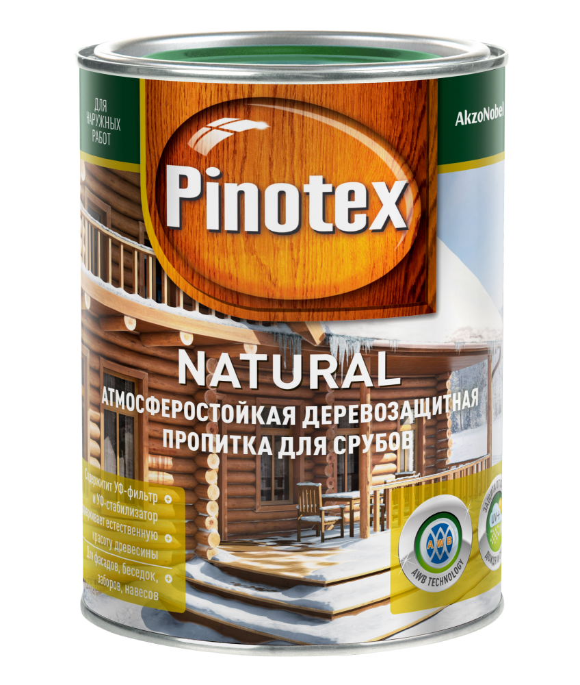 Pinotex Natural купить в Санкт-Петербурге по цене от 1170.00 руб. Пинотекс  Натурал прозрачная атмосферостойкая пропитка в интернет-магазине красок  КраскиНаДом.